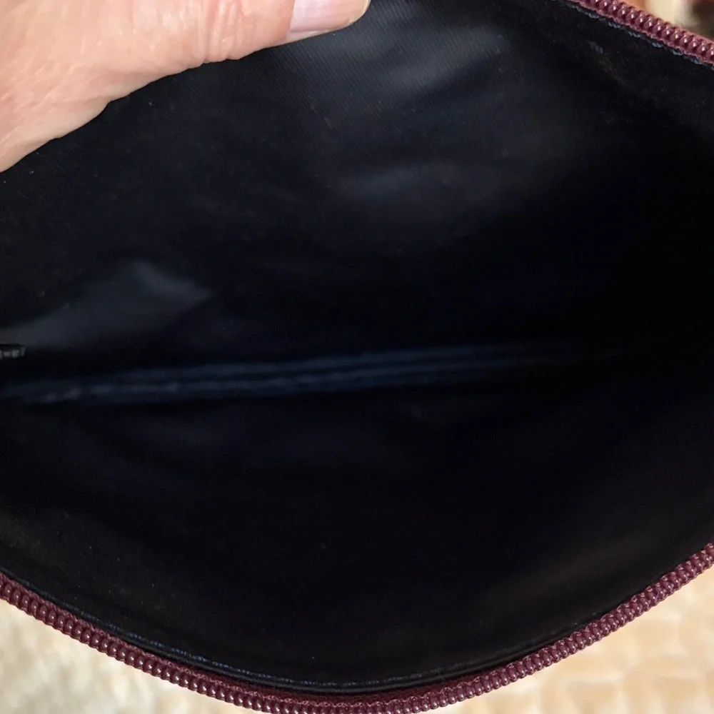 Fossil Brown Polka Dot Cosmetic Bag 11 x 9 in